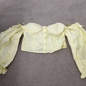 Fashion nova yellow top